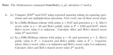 mod mathematica|powermod mathematica.